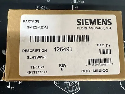 Buy SIEMENS SLHSWW-F Wall Horn Strobe, S54329-F22-A2 126491 • 49.99$