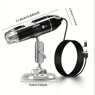 Buy 1600X [3IN1] Zoom 8LED USB Microscope Digital Magnifier Endoscope Video Camera • 9.85$