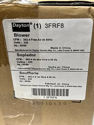 Buy Dayton Model 3FRF8 Low Profile Blower 230V For Fireplace Or Wood Stove New • 89.35$