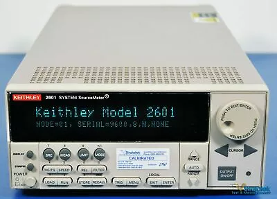 Buy Keithley 2601 SYSTEM Sourcemeter SMU 40V, 3A DC, 10A Pulse - NIST Calibrated • 3,449$
