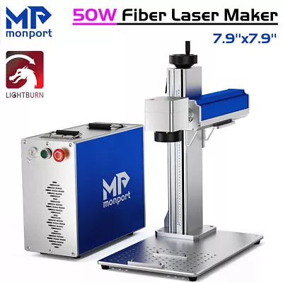 Buy [NEW] Monport 50W 8  X 8  Fiber Laser Engraver Steel Gold Marking Machine Raycus • 3,159$