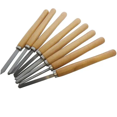 Buy 8pc Pro Wood Lathe Chisel Set Woodworking Carving Woodturning Tools • 25.48$
