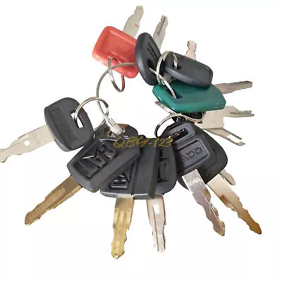 Buy 14pc Heavy Equipment Key Set Construction Ignition Keys Fit CAT Volvo JD Kubota • 12.50$