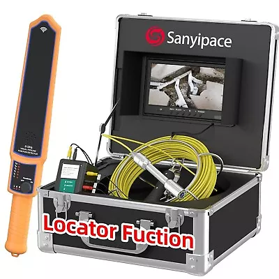 Buy 512HZ Sewer Camera Pipe Inspection Camera 9  LCD Monitor 165FT Cable & Locator • 512.08$
