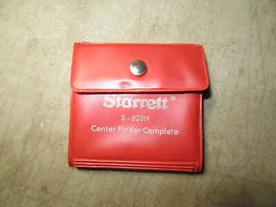 Buy Vtg Starrett S-828H Center Finder Complete 5 Piece Set W/Case Machinist Tool • 22.99$