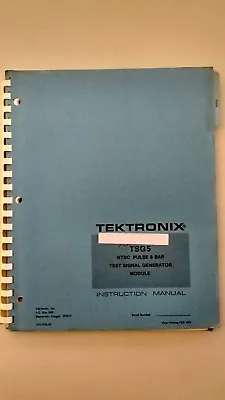 Buy Tektronix Service Manual TSG5 NTSC Pulse & Bar Test Signal Generator 070-2336-00 • 18$
