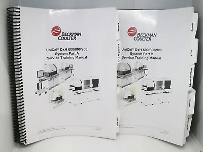 Buy Beckman Coulter DxH 600/800/900 Parts A & B Service Technical Training Manuals • 371.60$