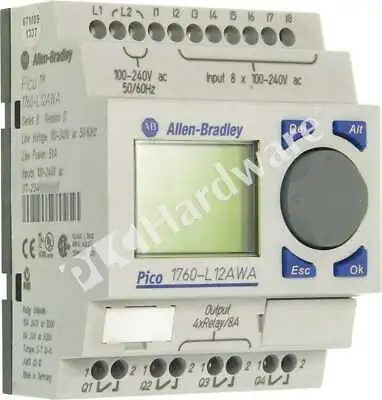 Buy Allen Bradley 1760-L12AWA /B Pico Controller 8 Inputs/4 Outputs RTC AC • 505.75$