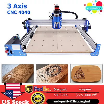 Buy USB CNC 4040 3 Axis Router Engraver Milling Drilling Carving Engraving Machine • 394.25$