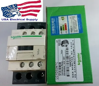 Buy LC1D32M7C Schneider Contactor With Coil 220VAC 32Amp. 50/60Hz • 34.81$