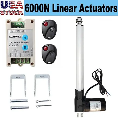 Buy 6000N 12  12V DC Linear Actuator +Motor Controller Brackets For Auto Car Lift CL • 72.99$