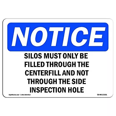 Buy OSHA Notice Sign - Grain Bin Silo Safety | Vinyl Label Decal | Protect Your B... • 19.68$