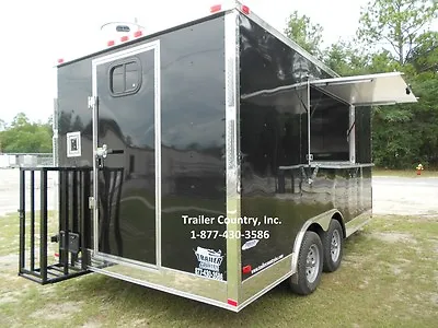 Buy NEW 8.5x16 8.5 X 16 Enclosed Concession Food Vending BBQ Trailer • 204.09$