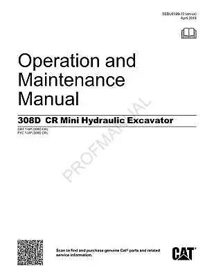 Buy Caterpillar 308D CR Excavator Operators Maintenance Manual • 85$