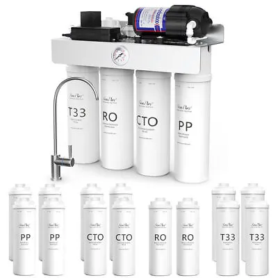 Buy SimPure T1-400GPD 8 Stage UV Reverse Osmosis System Tankless Water Filters TDS=0 • 229.99$