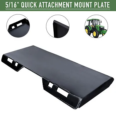 Buy Steel Quick Attachment Mount Plate For Kubota Bobcat Skidsteer Tractor  5/16  • 79.74$