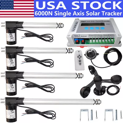 Buy Single Axis Solar Tracking Tracker 6000N Linear Actuator W/ Sun Track Controller • 59.99$