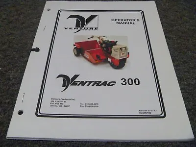 Buy Ventrac FREEDOM 300 Tri-Wheeler Transport System Owner Operator Manual • 178.09$