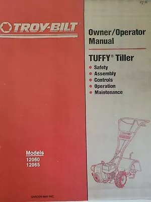 Buy Troy-Bilt TUFFY Roto Tiller Garden Walk-Behind 12060 12065 Owners Manual 1992 • 62.04$