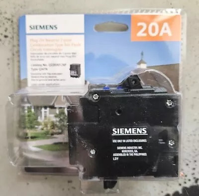 Buy Siemens 2-Pole Combination Arc Fault Plug-on Neutral Circuit Breaker • 89.76$