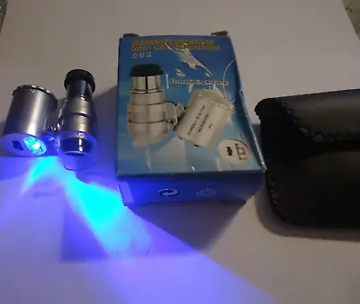 Buy 1- 60x Microscope Blue Light White Light  With Cases Pocket Size • 9.95$