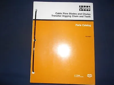 Buy Case Sod Cutter Plow Blades Trencher Digging Chain Parts Manual Book Catalog • 24.99$