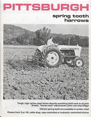 Buy PITTSBURGH FORGINGS CO. SPRING TOOTH HARROW Model D Tractor Farming Brochure • 11.95$