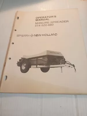 Buy Original New Holland Model 514 520 680 Manure Spreader Operators Owners Manual • 3$