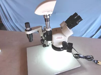 Buy MEIJI EMZ-13TR Stereo Microscope W/Leica DFC280 Camera, Light. READ. GREAT!!! • 1,049$