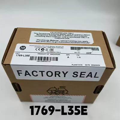 Buy New Sealed Allen-Bradley 1769-L35E SER B CompactLogix 1.5 MB ENet Controller TX • 799$