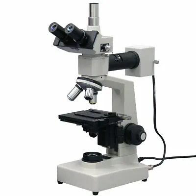 Buy AmScope 40X-1000X Metallurgical Microscope With Top And Bottom Lights • 780.29$