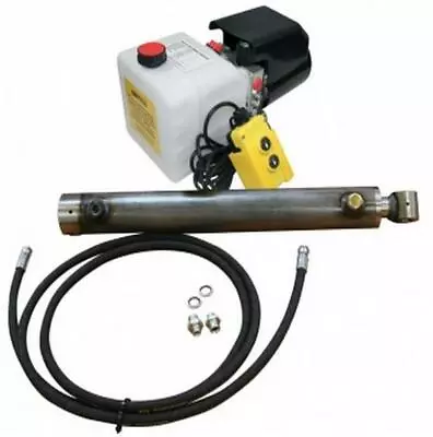 Buy Flowfit Hydraulic 12V DC Single Acting Trailer Kit To Lift 7.7 Tonne, 700mm Cyli • 487.28$