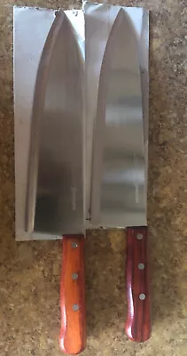 Buy 2-OMCAN 15.5” Stainless Chef Knife 10” NOS Smokers Barbecue Restaurant Quality • 39.99$