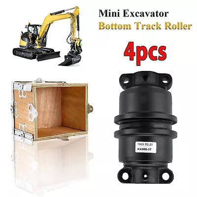 Buy 4X Bottom Track Roller For Kubota KX080-3&KX080-3T Mini Excavator Undercarriage • 365.74$