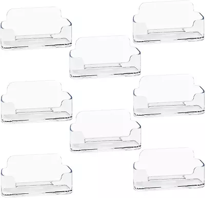 Buy 8 Pack Acrylic Business Card Holder For Desk, Clear Plastic Business Cards Displ • 13.03$