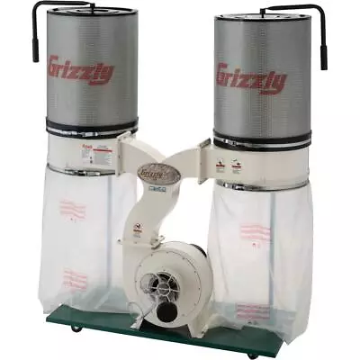 Buy Grizzly G0562ZP 3 HP Double Canister Dust Collector W/ Aluminum Impeller • 1,470$