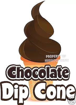 Buy Chocolate Dip Cone Ice Cream Decal 14  Produce Food Truck Concession Sticker • 14.99$
