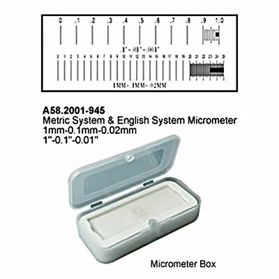 Buy Stage Micrometer Calibration Slide Object Micro-fine Ruler 1/10 For Microscope • 27$