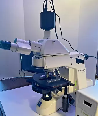 Buy Zeiss Axioskop-2 Mot Plus , Trinoc, Fluorescence Research Grade Microscope • 3,820$