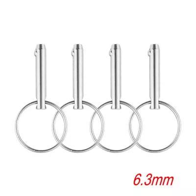 Buy 4PCS 6.3mm 1/4 Inch Quick Release Ball Pin For Boat Bimini Stainless Steel 316 • 14$