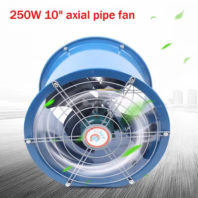 Buy 10 Axial Fan Cylinder Pipe Spray Booth Paint Fumes Exhaust Fan NEW • 70.30$