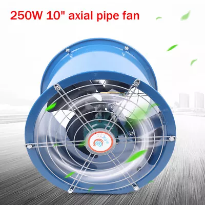 Buy 10  Cylinder Pipe Axial Fan Kitchen Spray Booth Paint Fumes Exhaust Fan • 70.82$