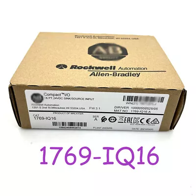 Buy New Sealed Allen-Bradley 1769-IQ16 Compact 16 PT.24VDC INPUT Module PLC 1769IQ16 • 118$