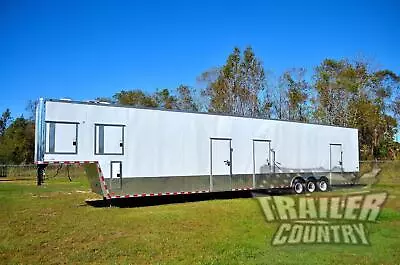 Buy New 8.5x52 Enclosed Gooseneck Cargo Car Hauler Fema Trailer Mobile Office Center • 256$