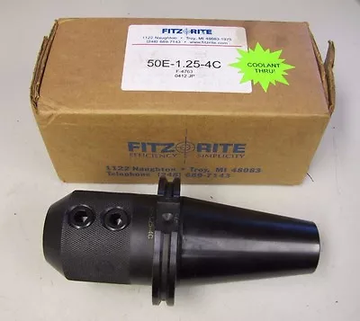 Buy Fitz Rite 50e-1.25-4c F-4763 0412 Jp V-flange End Mill Holders Coolant Thru Nib • 70$