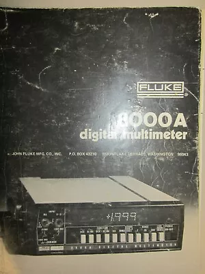 Buy Fluke Model 8000A Digital Multimeter Instruction Manual 347906 Dec 1975 #2 • 19.99$