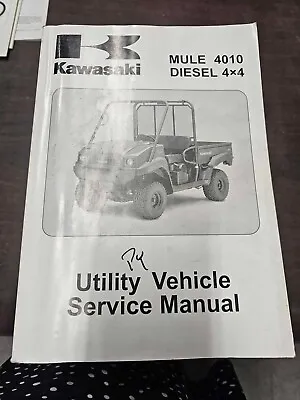Buy Kawasaki 2009 Mule 4010 Diesel 4X4 Utility Service Manual • 30$