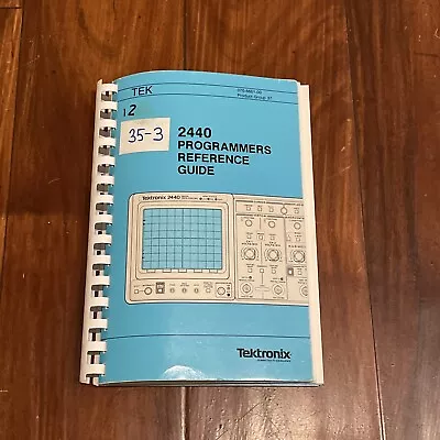 Buy Tektronix 2440 Programmers Reference Guide Manual 070-6601-00 • 14.89$
