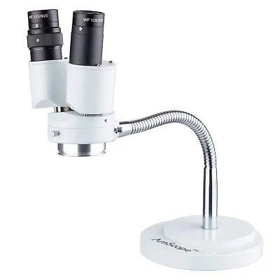 Buy AmScope SE508 Series 8X Binocular Stereo Microscope On Rotatable Gooseneck Arm • 116.99$