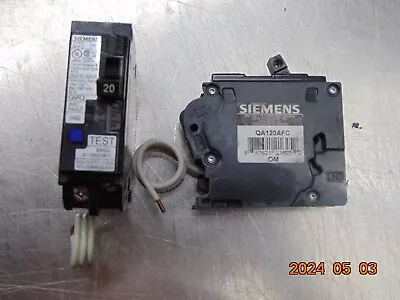 Buy 1 New Circuit Breaker Siemens QA120AFC  20 Amp 1 Pole 120V   AFCI *SHORT WIRE* • 29.50$